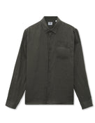 Regular Fit 100% Linen Regular Collar Shirt - Khaki