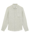 Regular Fit 100% Linen Regular Collar Shirt - Khaki