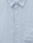 Celio Regular Fit Spread Collar 100% Linen Shirt - Blue