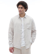 Regular Fit 100% Linen Shirt - Off White