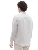 Regular Fit 100% Linen Shirt - Off White