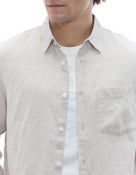Regular Fit 100% Linen Shirt - Off White