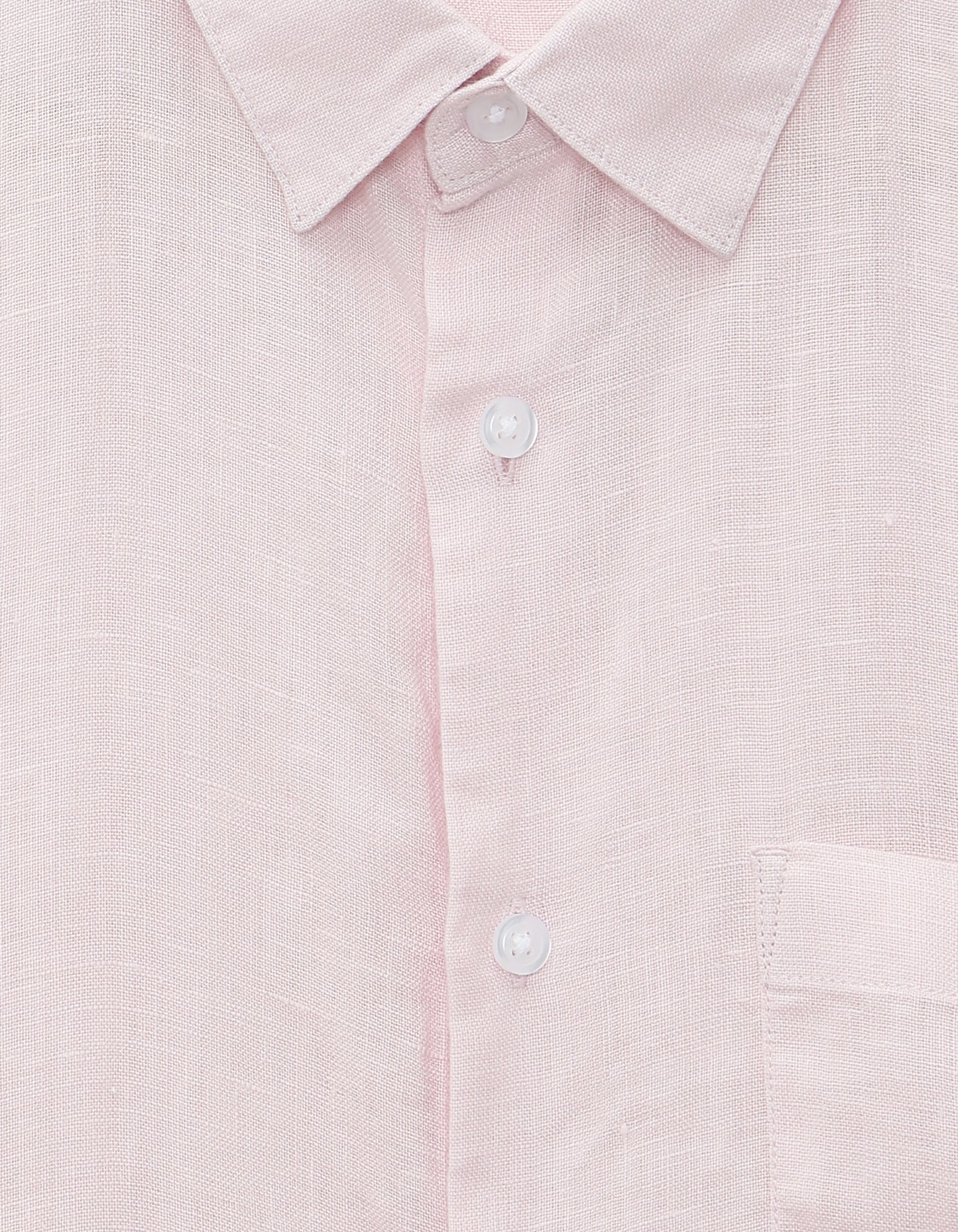 Celio Regular Fit Spread Collar 100% Linen Shirt - Pink