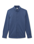 Celio* Men Blue Solid Regular Fit Cotton-Blend Shirts