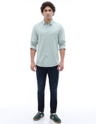 Celio* Solid Green Cotton Men Regular Fit Shirts