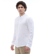 Celio* Solid Men White Regular Fit Linen Shirt