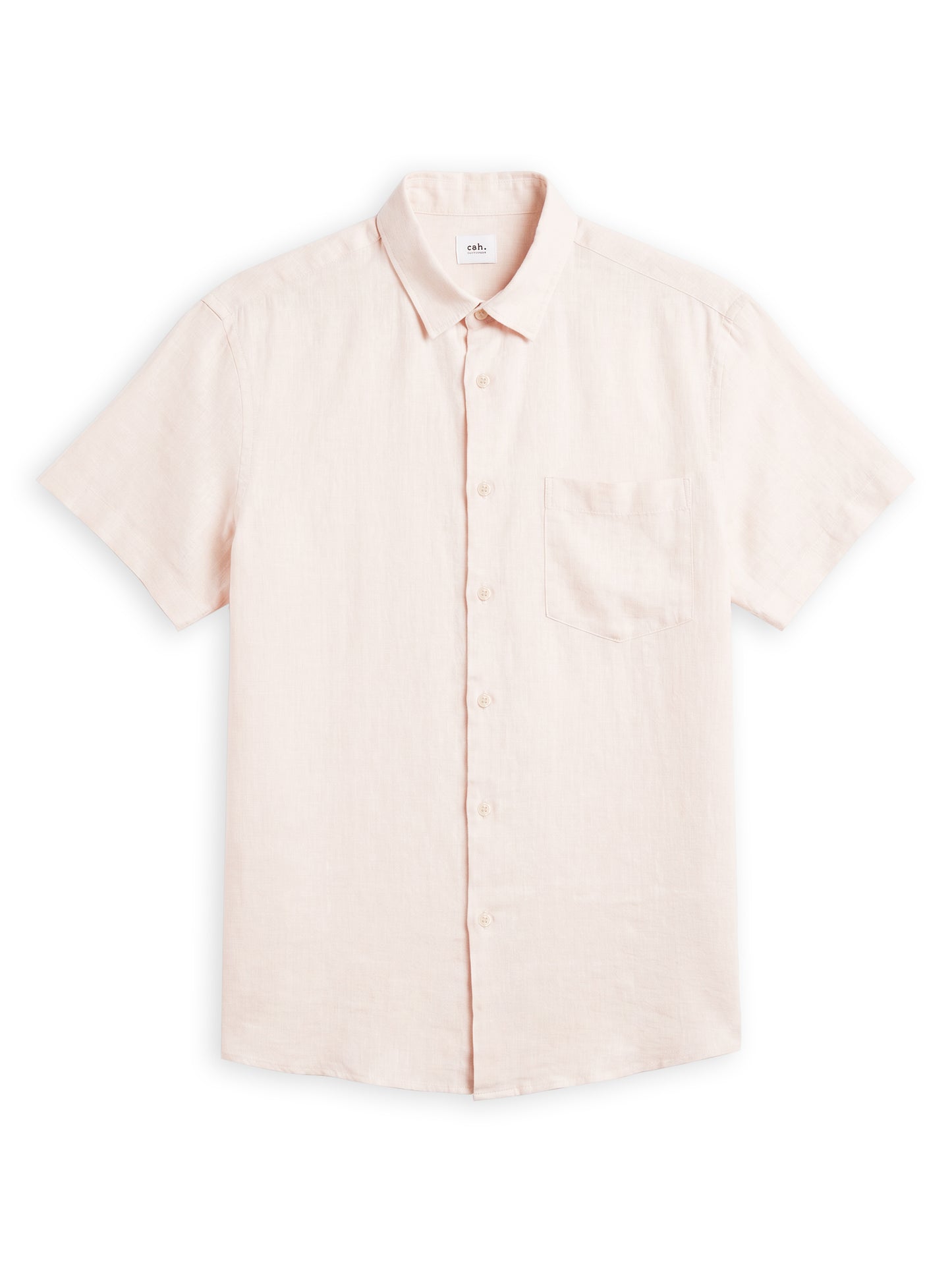 Celio Solid Regular Fit Linen Orange Shirts