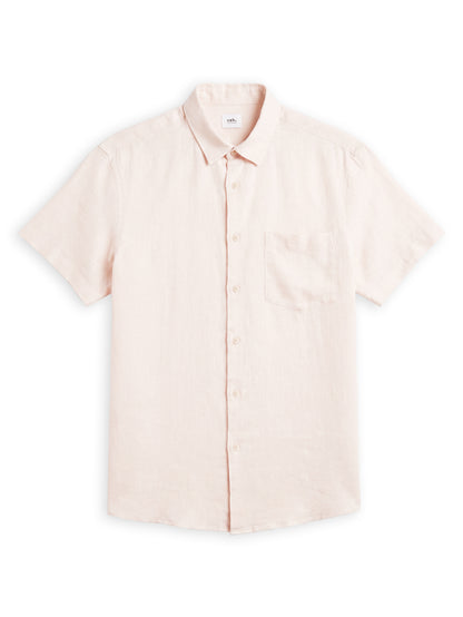 Celio Solid Regular Fit Linen Orange Shirts
