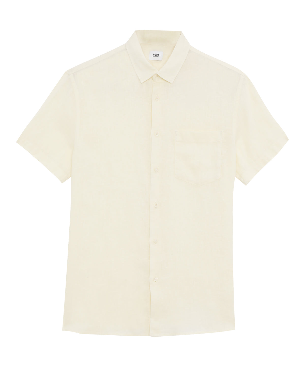 Regular Fit 100% Linen Solid Shirts - Yellow