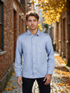 Celio* Solid Oversized Polyester Blue Shirt