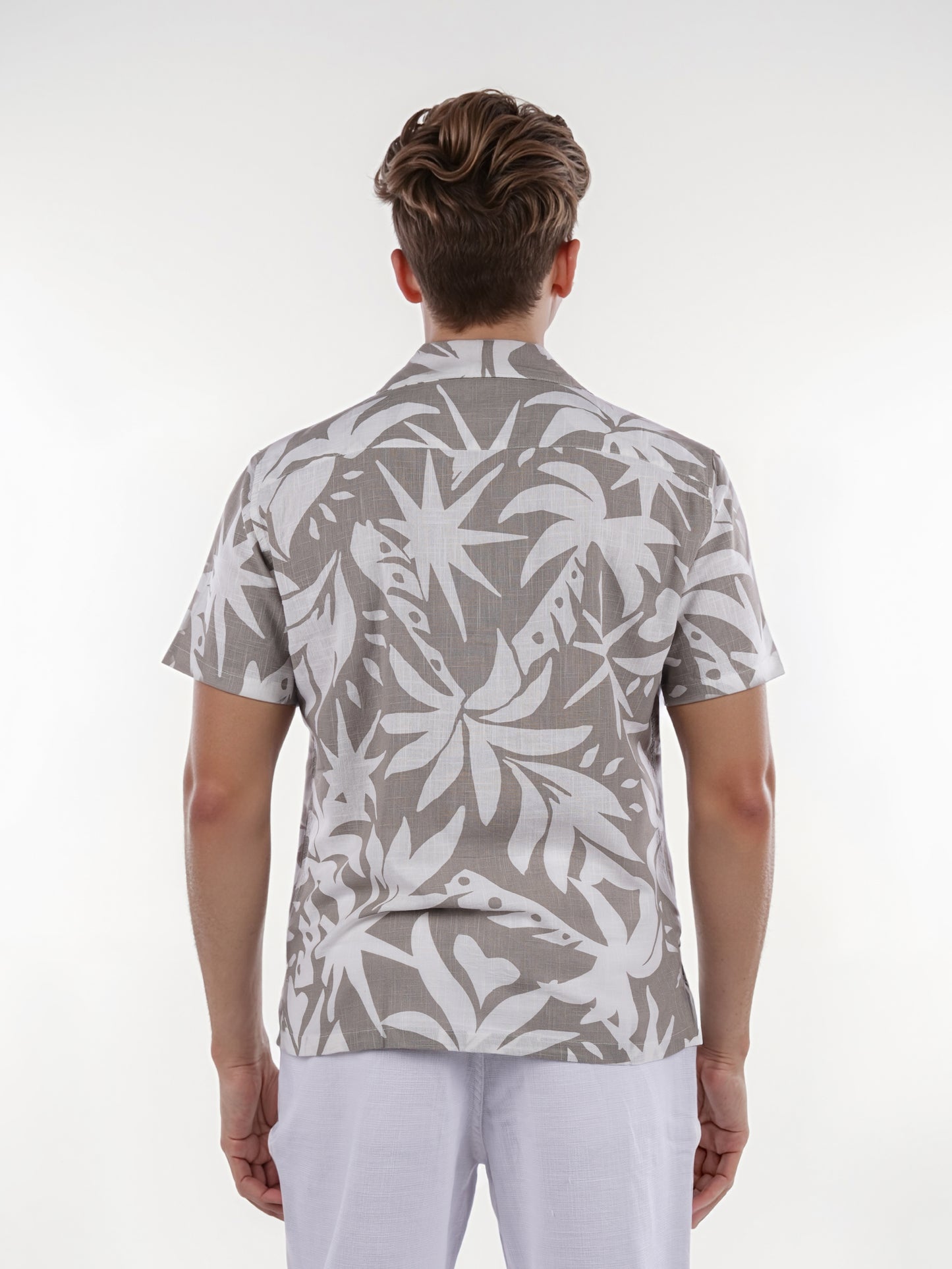 Celio* Printed Regular Fit Cotton Green Shirt