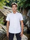 Celio* Solid Slim Fit Poly-Cotton White Shirt
