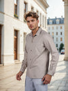 Celio* Solid Oversized Poly-Blend Beige Shirt