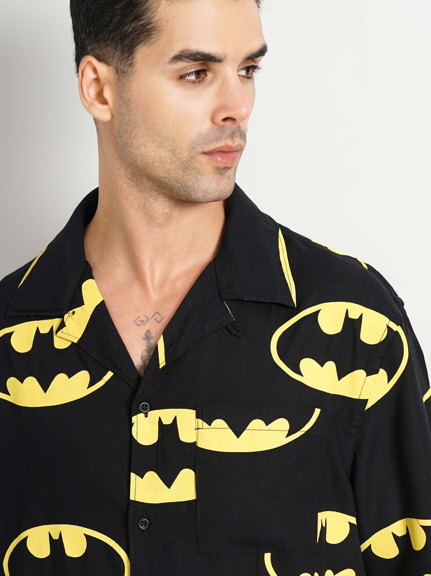 Batman - Black Printed Cotton Shirt