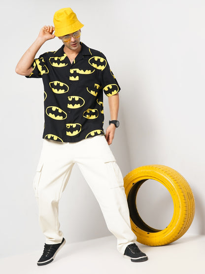 Batman - Black Printed Cotton Shirt