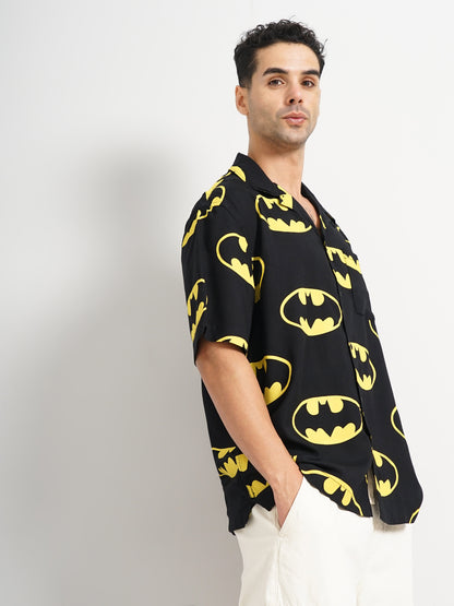 Batman - Black Printed Cotton Shirt