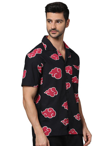 Naruto - Black Printed Cotton Shirt