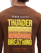 Celio Men Brown Printed Casual Cotton Demon Slayer Sweatshirt