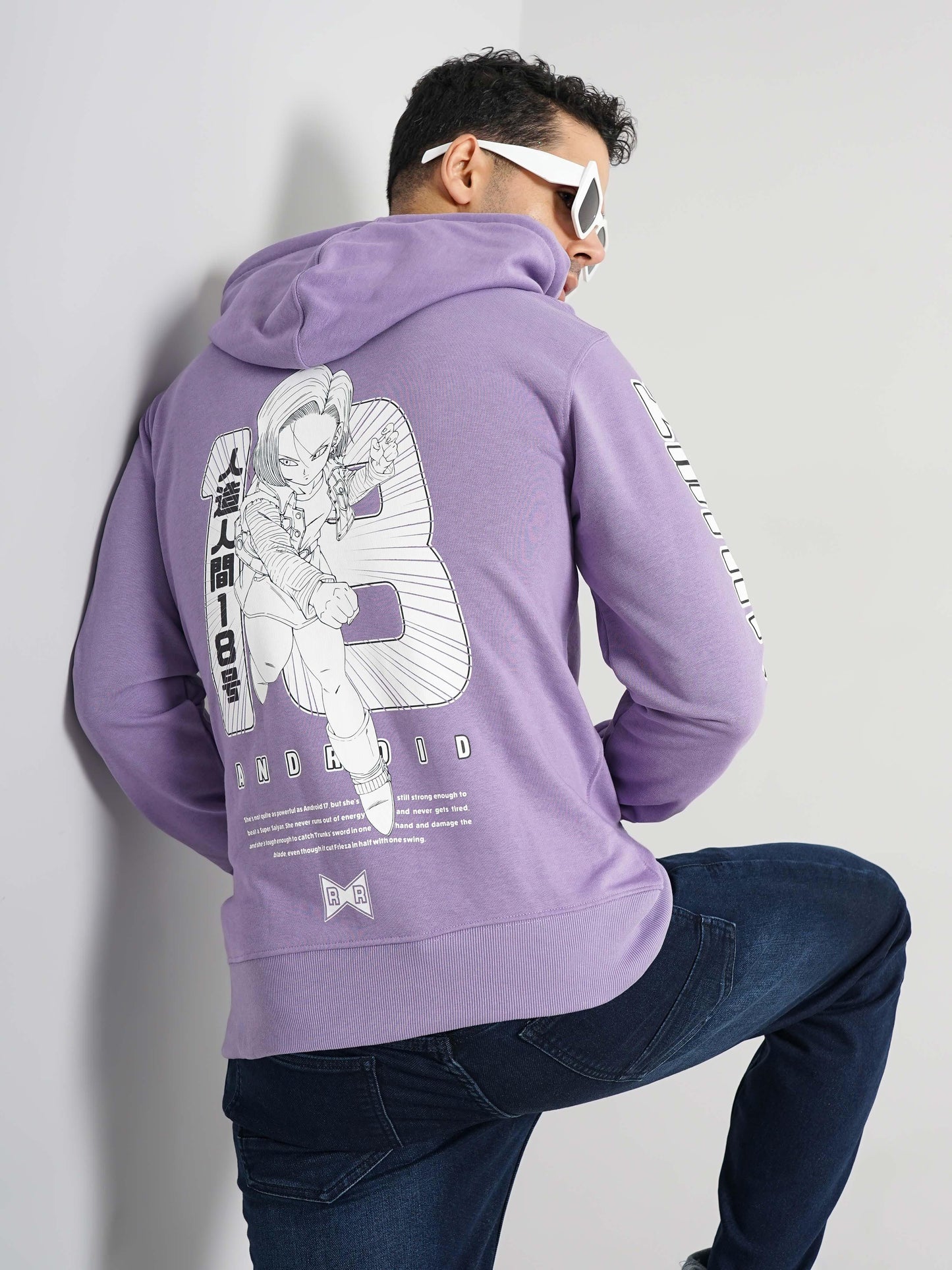 Dragon Ball Z - Purple Printed Cotton Sweatshirt