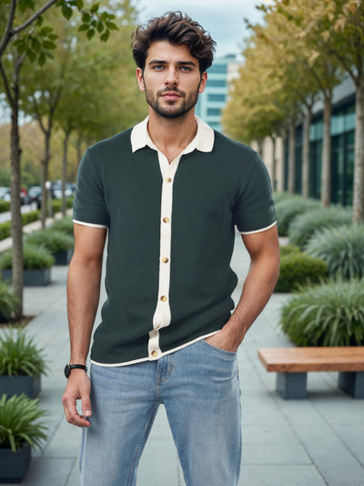 Celio* Solid Regular Fit Cotton Dark Green T-Shirts