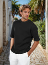 Celio* Solid Oversized Cotton Black T-Shirts
