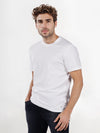 Celio* Solid Regular Fit Cotton White T-Shirt