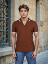 Celio* Solid Regular Fit Cotton Brown T-Shirt