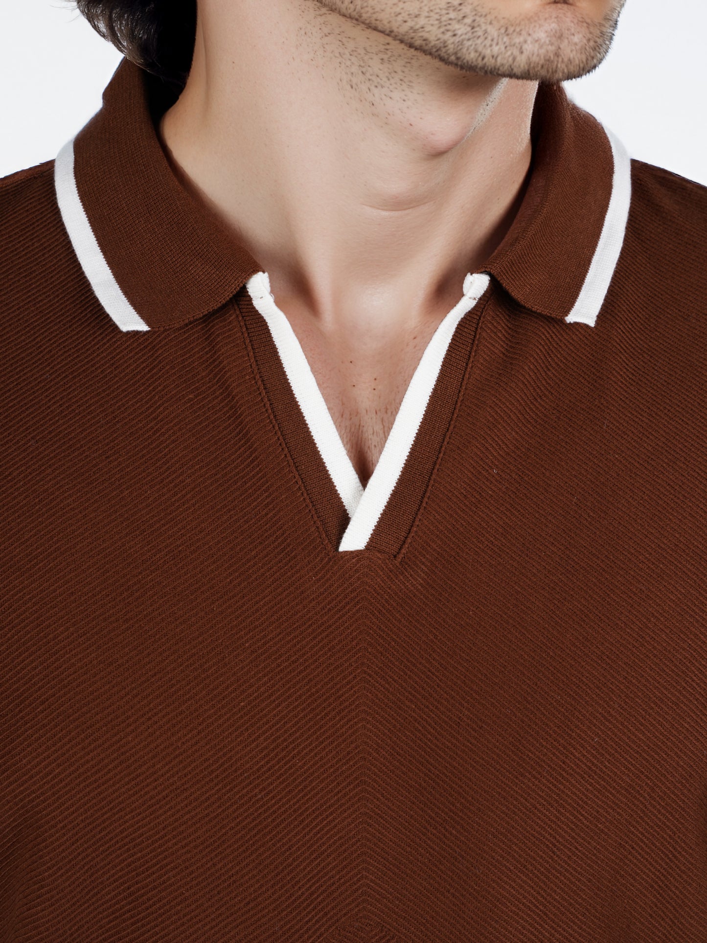 Celio* Solid Regular Fit Cotton Brown T-Shirt