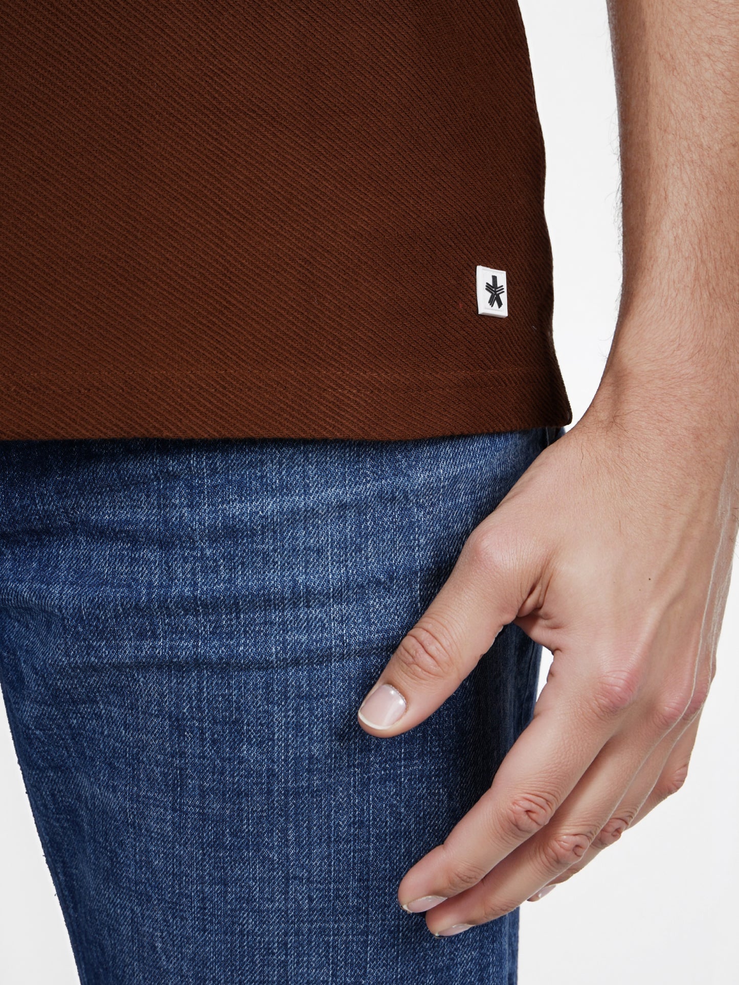 Celio* Solid Regular Fit Cotton Brown T-Shirt