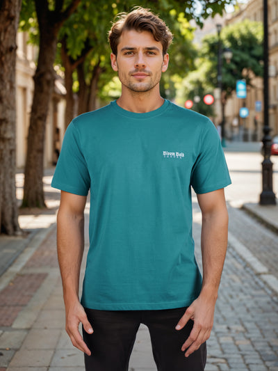Celio* Solid Boxy Fit Cotton Green T-Shirt