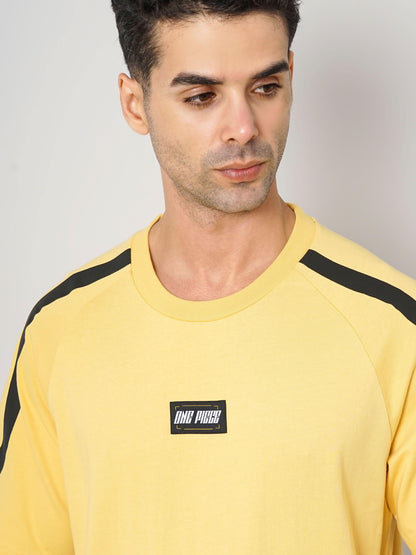 One Piece- Yellow Printed Cotton T-Shirt