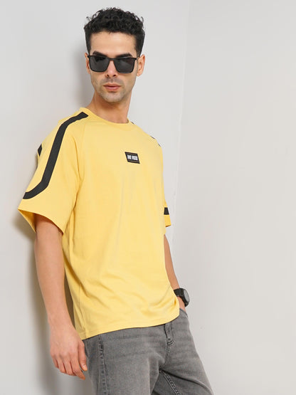 One Piece- Yellow Printed Cotton T-Shirt