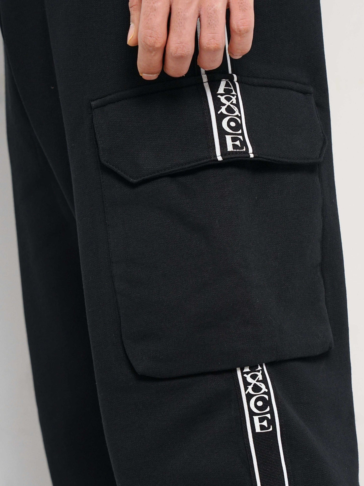 One Piece - Black Printed Regular Fit Trousers