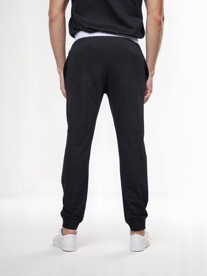 Celio Men Black Solid Regular Fit Cotton Tyson Trouser