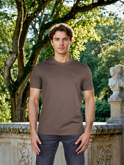 Celio* Printed Regular Fit Knit Olive T-Shirt