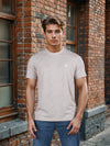 Celio* Chamonix Regular Fit Cotton Beige T-Shirt