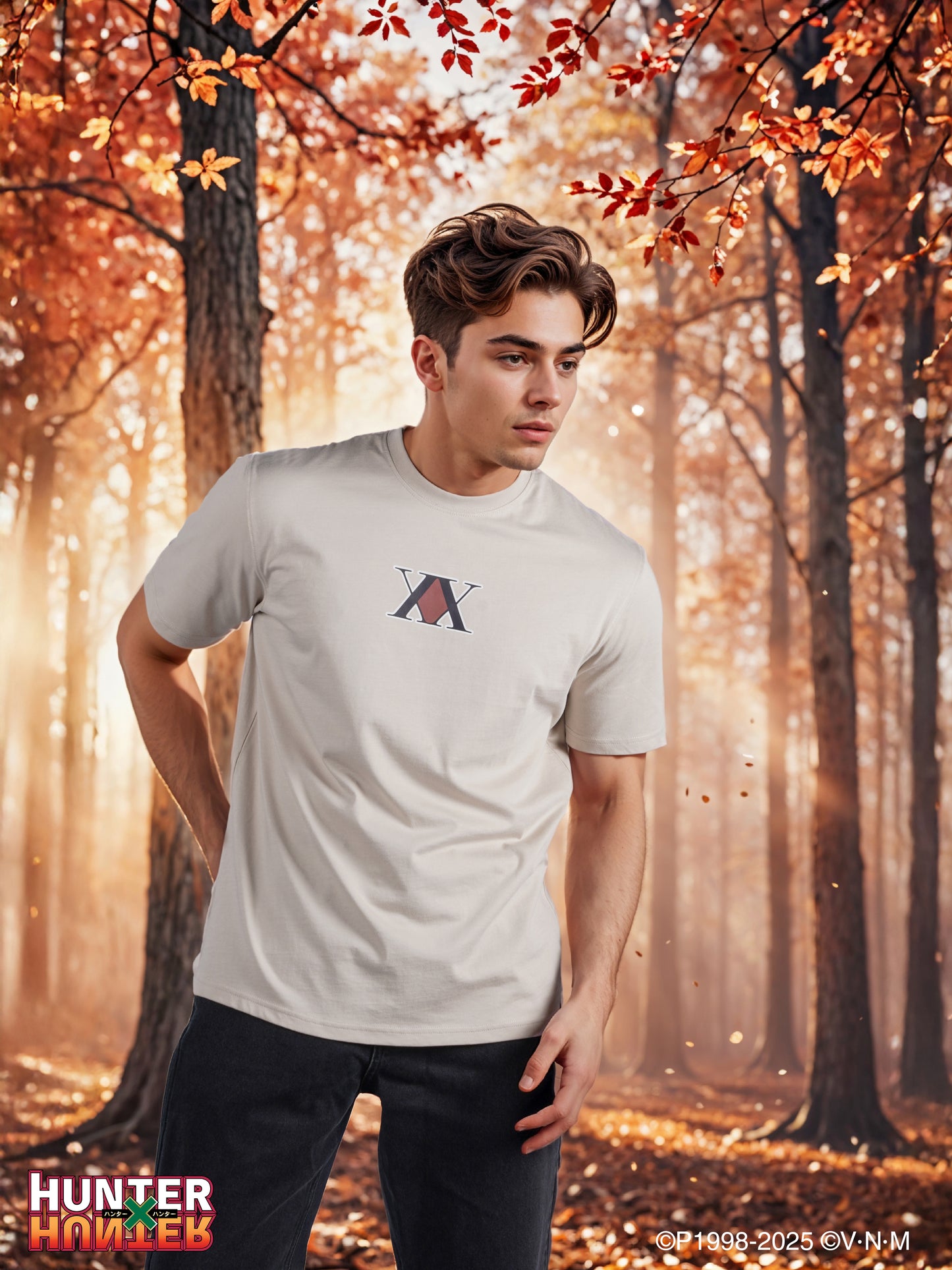 Celio* Hunter Beige Printed Cotton T-Shirt