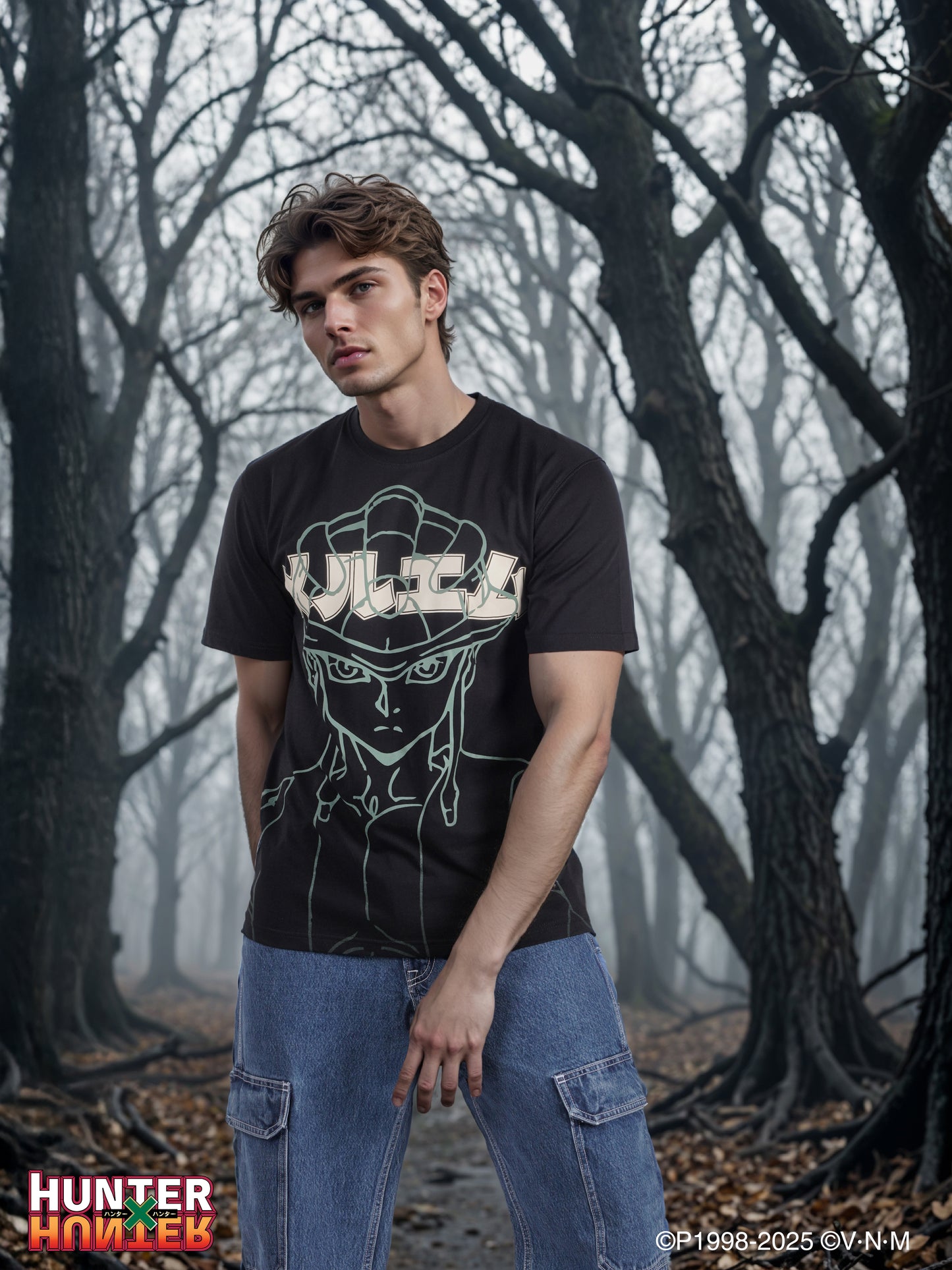 Celio* Hunter Black Printed Cotton T-Shirt