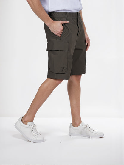 Celio* Chamonix Printed Cotton Regular Fit Olive Cargo