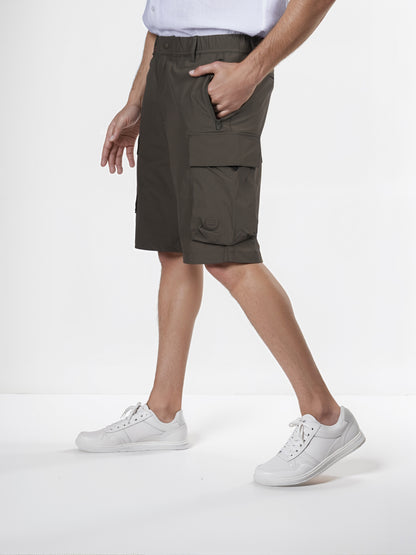 Celio* Chamonix Printed Cotton Regular Fit Olive Cargo