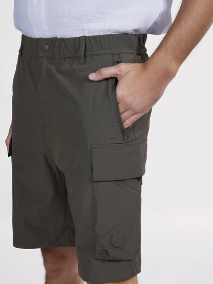 Celio* Chamonix Printed Cotton Regular Fit Olive Cargo