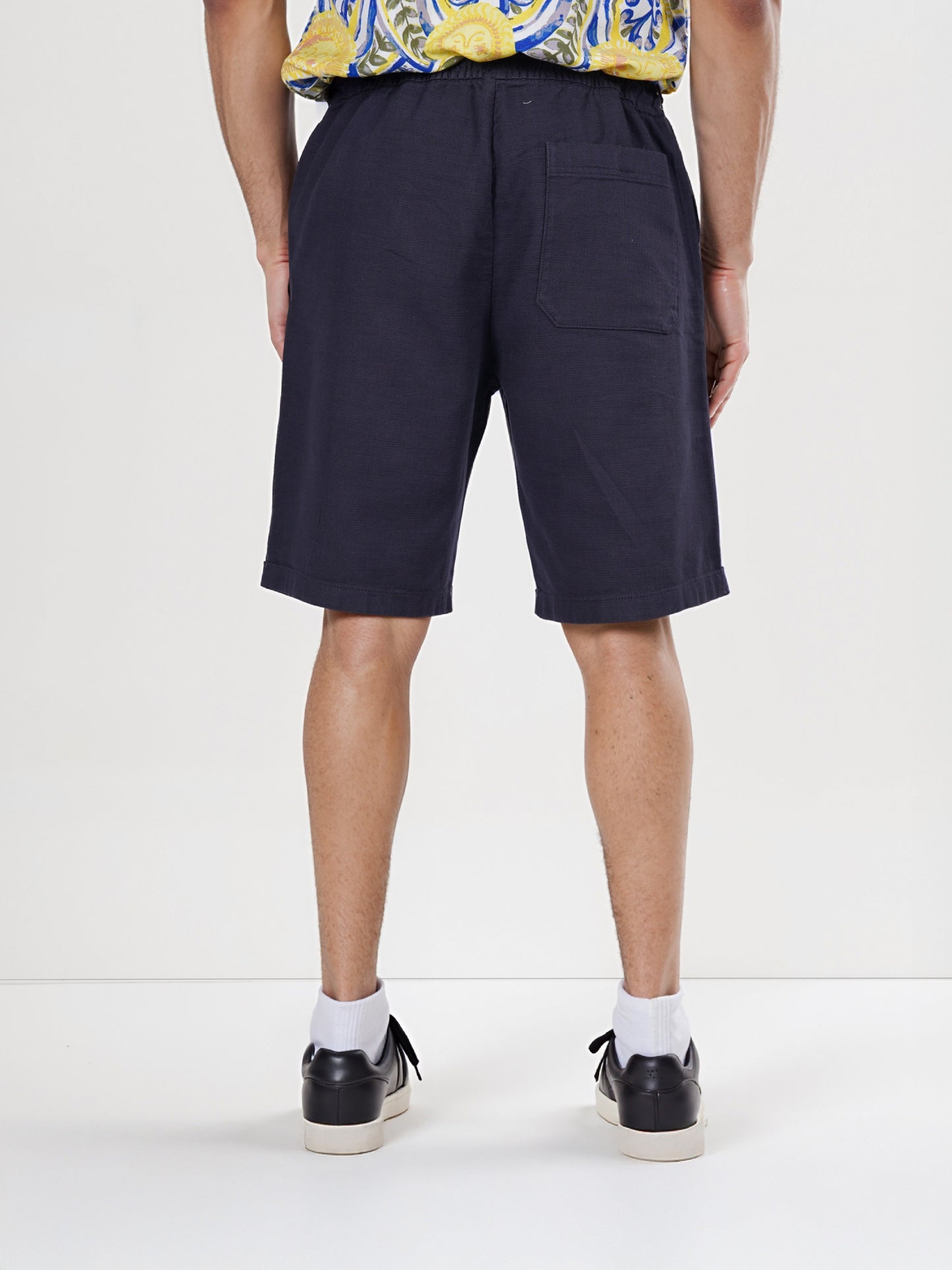 Celio* Cotton Regular Fit Navy Blue Bermuda
