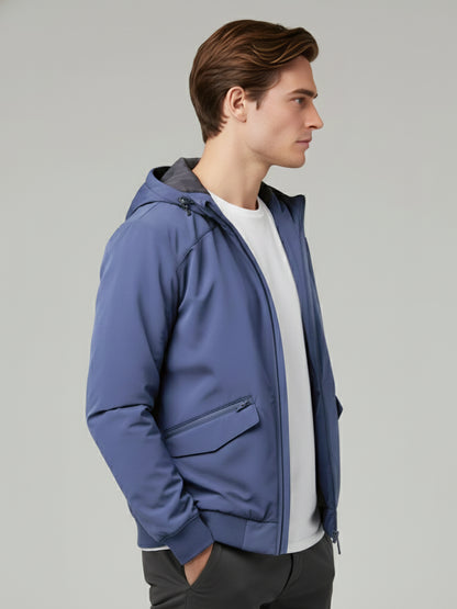 Celio* Men Blue Solid Regular Fit Polyester Jackets