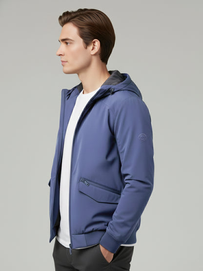 Celio* Men Blue Solid Regular Fit Polyester Jackets