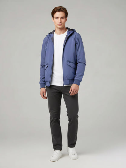 Celio* Men Blue Solid Regular Fit Polyester Jackets