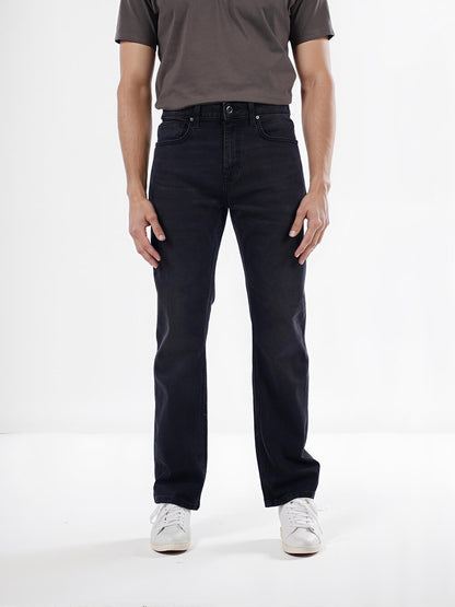 Celio* Cotton-Blend Bootcut Fit Black Jean