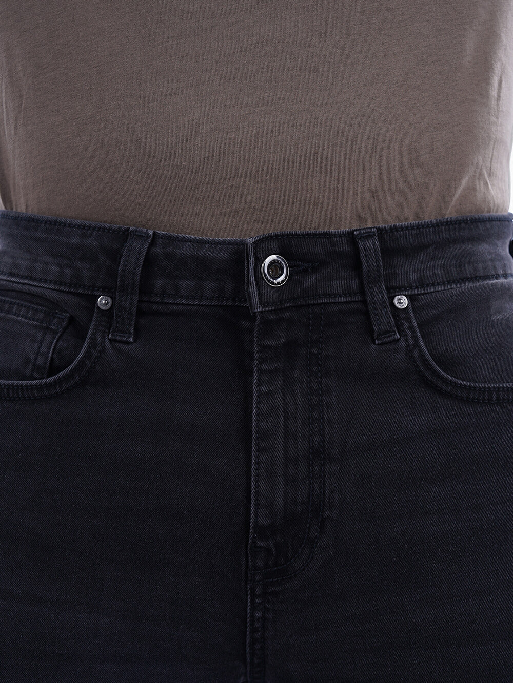 Celio* Cotton-Blend Bootcut Fit Black Jean