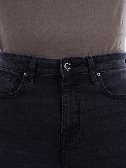 Celio* Cotton-Blend Bootcut Fit Black Jean