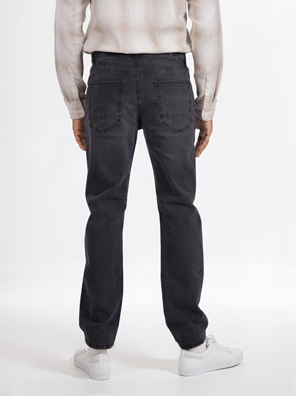 Celio* Men Grey Solid Bootcut Twill Denim Jean