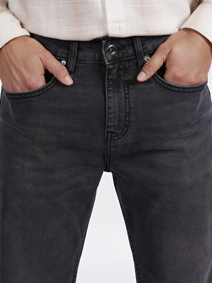 Celio* Men Grey Solid Bootcut Twill Denim Jean